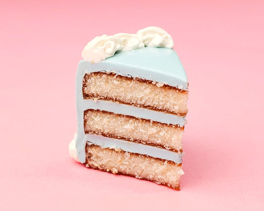 Blue Birthday Cake Slice Charm