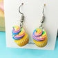 Rainbow Star Cupcake Earrings