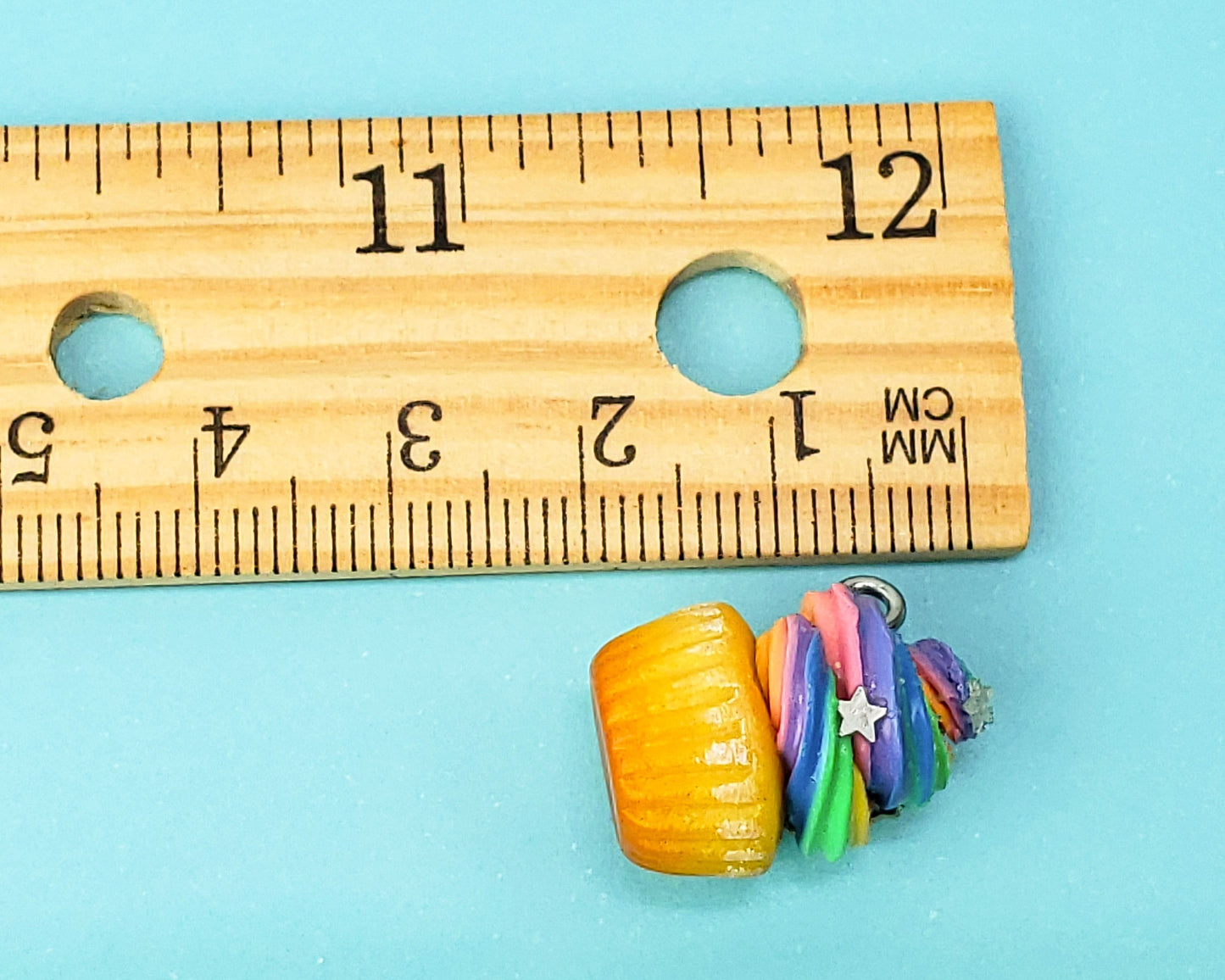 Rainbow Star Cupcake Charm