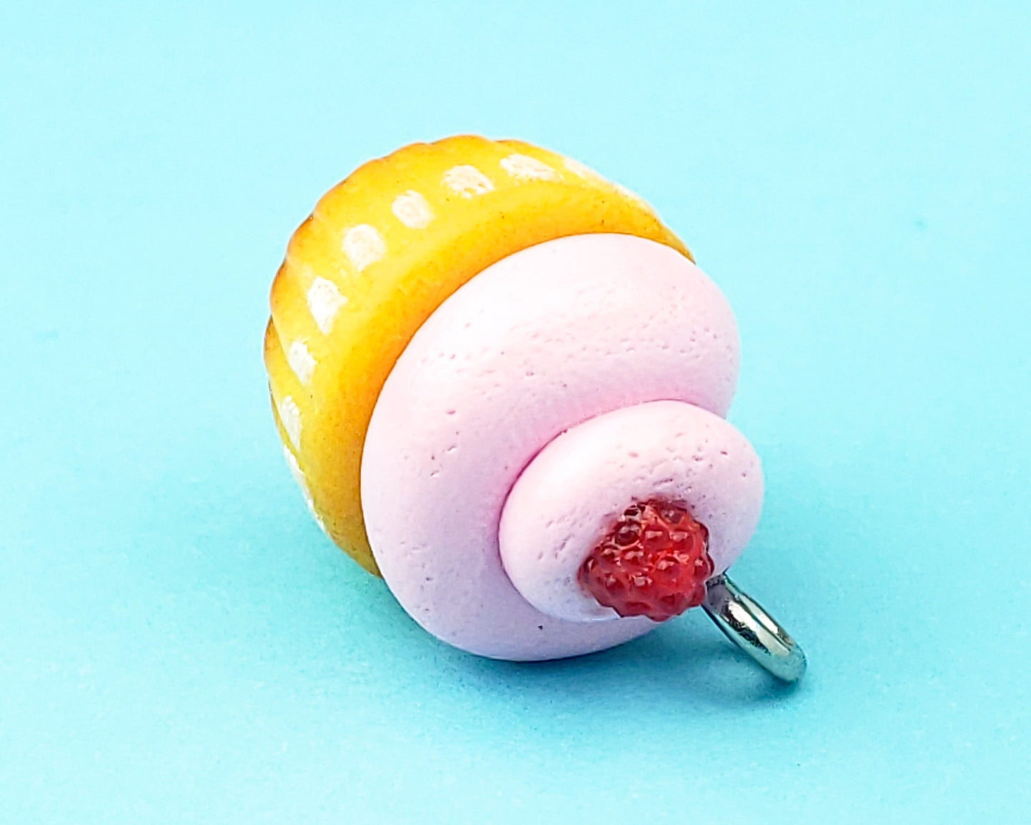 Raspberry Cupcake Charm
