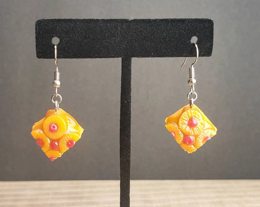 Pineapple Upside Down Cake Earrings